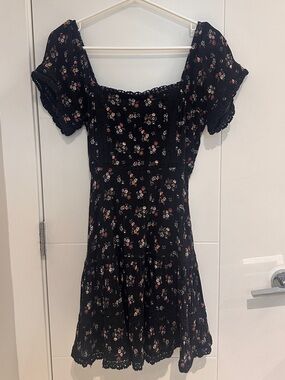 American Eagle Outfitters Black Floral Midi Dress